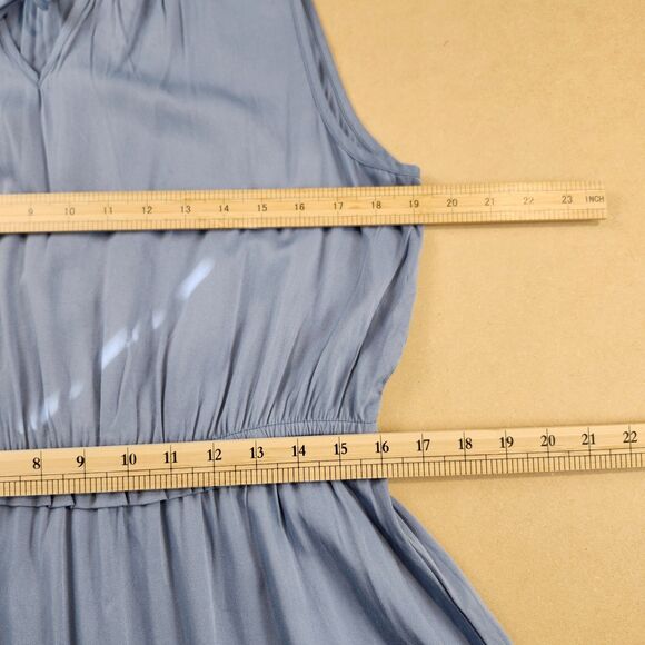NWT Kirundo Size XL Powder Blue Tiered Maxi Dress Elastic Waist Shower Wedding - Picture 6 of 9